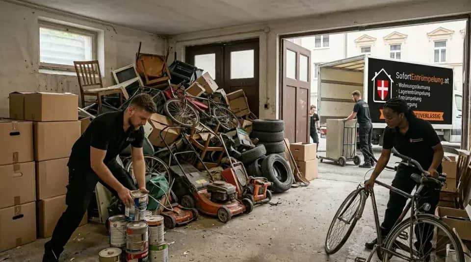 Entrümpelte Garage